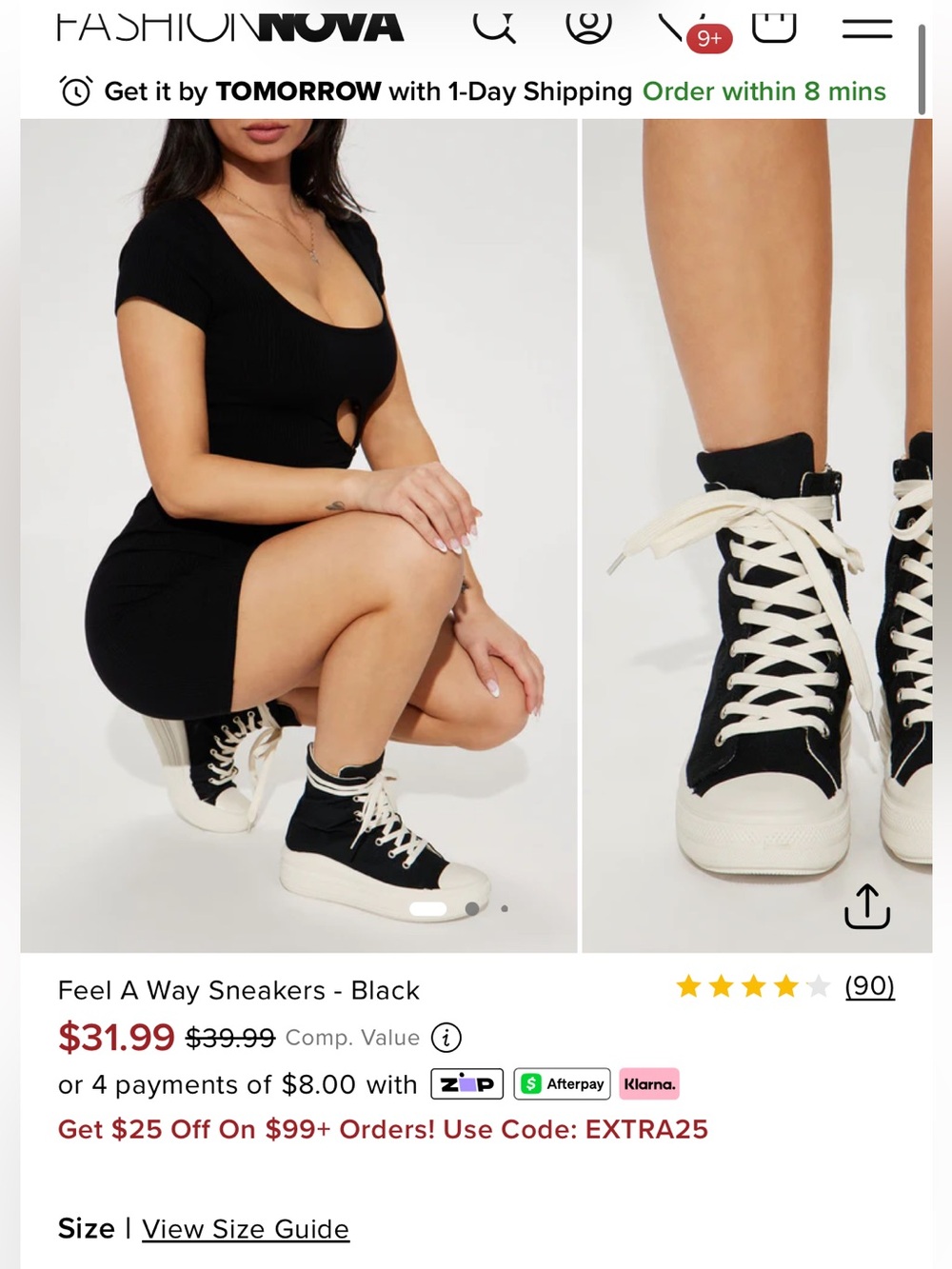 Black High-Top Platform Sneakers look alike converse